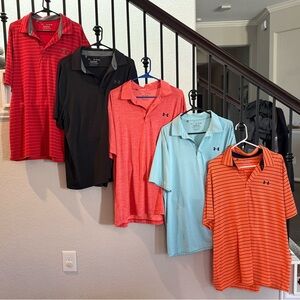 Under Armour Men's Polo Shirt Collection - Sold as a lot- XL